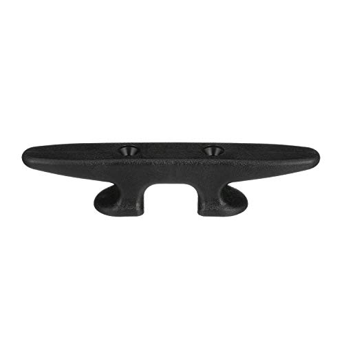 Seachoice Plastic Open Base 8 In. Boat Dock And Anchor Line Cleat, Black Finish #TOP1