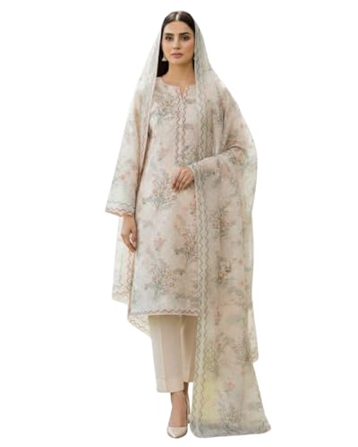 Image of KTI Women Floral Printed Cotton Suit for Women Unstitched - 2.5m Ethnic Salwar Suit Dress Material