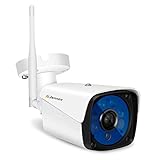 Jennov Wireless Security IP Camera, Wireless WiFi Security IP Camera HD 1080P Outdoor Indoor Night Vision CCTV Home Surveillance Pre-Installed 16G Micro-SD Card Motion Detection Remotely Access...