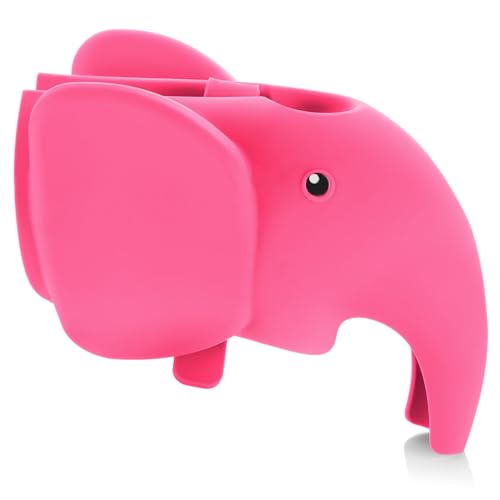 Image of Elephant Faucet Cover for Kids | Child-Friendly Silicone Bath Spout Protector with Easy Installation | Safe for Baby Bathtime | Cute Bathroom Safety Accessory | Gray Baby Bath Essentials | With MUMS