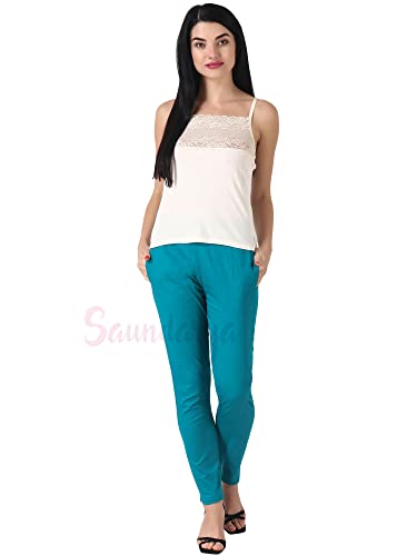 Image of Saundarya Women's Regular Fit Stretchable Cotton Trousers Pants