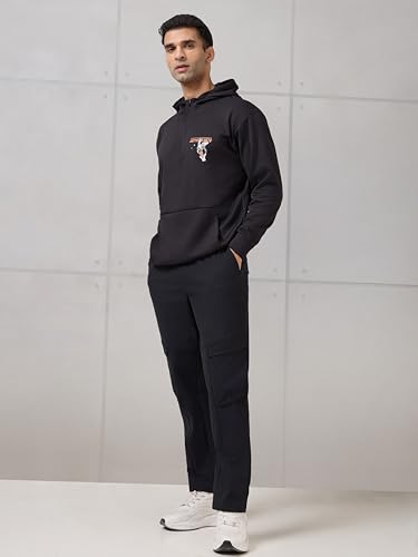 Image of TECHNOSPORT Men's Regular Fit Active Out Cargo Track Pants with UPF50+, Quick Dry for Gym, Sports & Regular Use