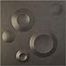 Ekena Millwork 11 7/8"W x 11 7/8"H Cole EnduraWall Decorative 3D Wall Panel, Weathered Steel (12-Pack for 11.76 Sq. Ft.