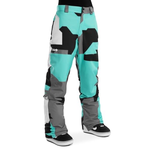 SIROKO - Snowboardhosen für Damen P1-W Sleet - XS - Türkis/Grau