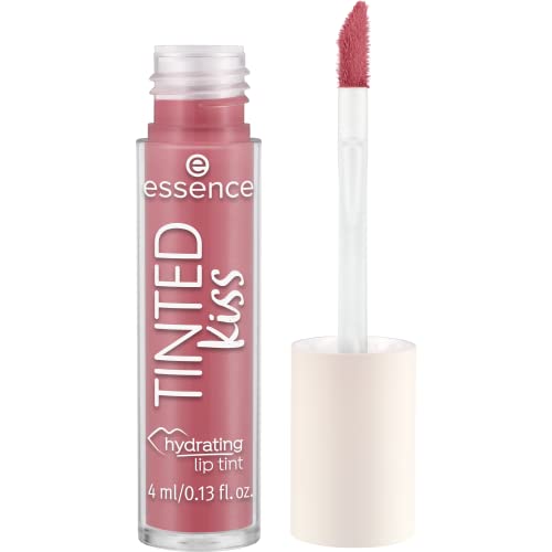 Essence Cosmetics TINTED KISS tinta labbra ad effetto idratante, idratante, lunga durata, risultato immediato, naturale, colore intenso, 4 ml