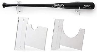 Baseball Bat Wall Mount for Horizontal Display - Sturdy Acrylic Bat Holder