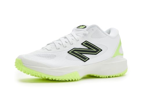 New Balance Unisex-Adult FreezeLX v5 Turf Lacrosse Shoe, Nb 102 White/Afterglow, Men 7 / Women 8.5