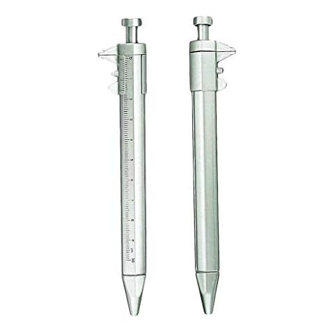 LEXIANG 2 Pcs Gel Ink Pen Vernier Caliper 10cm Metric Gauge Precision Dial Shock-proof Measuring Tool Multifunctional Caliper Ruler Measurement Gadget Cover