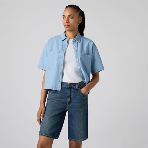 Harlie Ss Cropped Shirt Brass Organ – Ansicht 3
