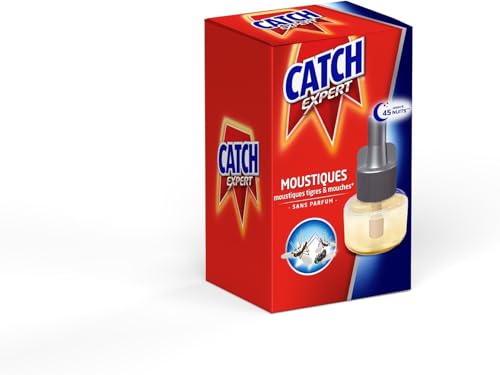 Catch Expert recharge liquide anti-moustiques 45 nuits sans parfum pour une protection totale