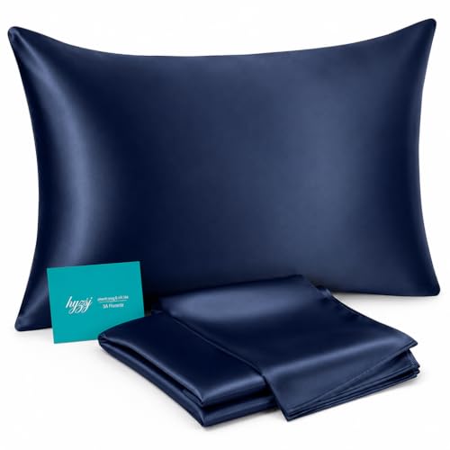 Silk Pillow Cases Queen Size with Hidden Zipper, Mulberry Silk Pillowcase for Hair and Skin, Cooling Smooth Anti Acne Pillowcase, Ideal Gifts for Women Men(20x30inch) - image 1