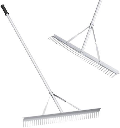 Amazon.com : KYLIN Aluminum Landscape Rake Heavy Duty with 36Tines ...