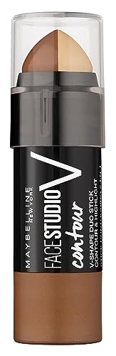 Maybelline New York Doppelpack Konturstift mit Highlighter und Bronzer zum Betonen der Gesichtszüge, Face Studio Contour Duo-Stick, Medium, 2 Stück