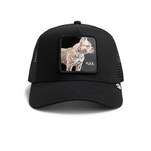 Image of Goorin Bros. The Farm Unisex Original Adjustable Snapback Trucker Hat, Black (The Flex Pitbull), One Size