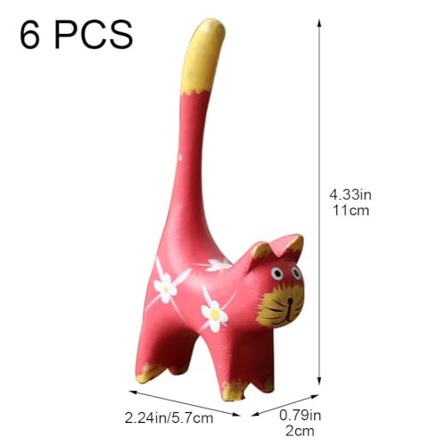 Statue de chat sculptée en bois noble, une collection d'art animalier d'exception