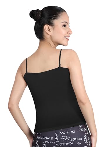 Image of DChica Essentials Padded Camisole Starter Bra for Young Girls, Sleeveless Undershirts Cami Vest with Adjustable Straps, Cotton Camisole Tank Top /Innerwear for Girls