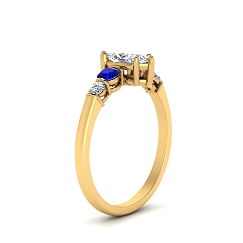 Anillo de compromiso de diamantes marquesa que soluciona el problema de tallas 2