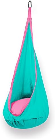 SAMAY Kids Hanging Hammock Pod Swing Chair Complete Set, Green, One Size