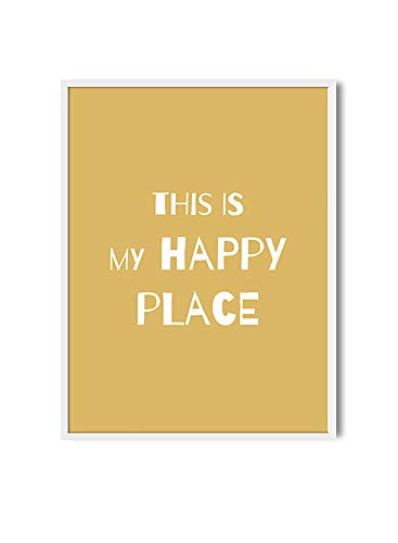 MILUKA Láminas Infantiles para enmarcar colección Mensajes Infantiles | This is my Happy Place | Tamaño 20x30cm, 30x40cm, 50x70cm (20 x 30 cm)