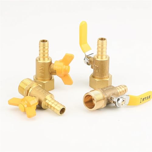 Válvula de gas de latón de 3 vías con rosca macho y hembra DN15 4
