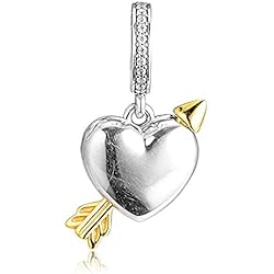 Pulsera Pandora Edicion San Valentin MAYILI 2023 Regalo de San Valentín Edición Limitada Flecha del Amor Clear CZ Beads 925 Silver DIY Fit Original Pandora Bracelet Glamour Fashion Jewelry
