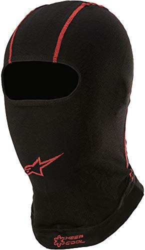 Alpinestars Pasamontañas KX V2 Balaclava Moto para Hombre, Talla Unica, Negro/Rojo