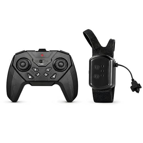 Image of 2-in-1 RC Tank Remote Controller Set, Replacement Handheld Controller and Gesture Sensing Watch Remote for Compatible Stunt Battle Tank Toy, RC Tank Spare Accessories