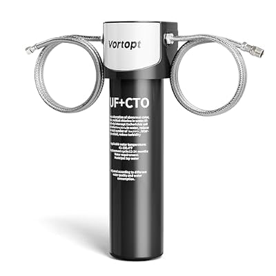 Vortopt 0.01?m Under Sink Water Filter System,24000 Gallons Ultra Filtration Under Counter Water Purifier,Reduces PFAS,PFOA/PFOS,Lead,Chlorine,Bad Taste & Odor,Q5-UF.