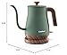 Keebar Gooseneck Electric Kettle, Electric Tea Kettle Stainless Steel, Pour over kettle for Coffee, 1000W Hot Water Kettle Electric Auto Shut Off, 0.8L, Wood-like Grain Finish Handle, Matcha Green