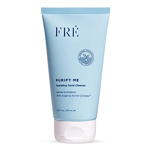 FRÉ Gentle Facial Cleanser – Creamy 3-in-1 cleanser, Exfoliates, hydrates, purifies, Prevent breakouts/blemishes, Vegan, cruelty-free, hypoallergenic, non-comedogenic
