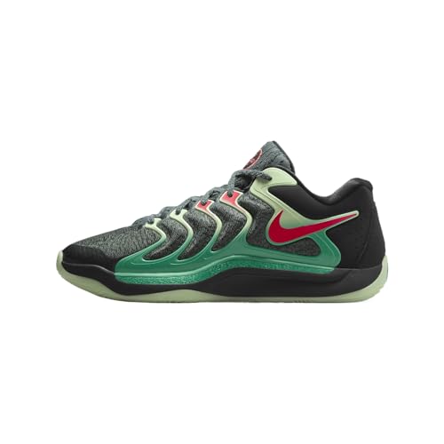 KD17 Basketball Shoes (FJ9487-002, Black/Vintage Green/Night Forest/Bright Crimson) Size 14