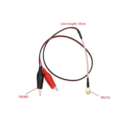 Image of 2pcs Crocodile Clip Test Cable SMA Male to Crocodile Clip Test Line RF Cable Connection Line RG316 Cable for Laboratory Electrical Testing Work