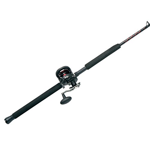 PENN 6’6” Warfare Star Drag Fishing Rod and Reel Conventional Combo, 6’6”, 1 Tubular Fiberglass Fishing Rod with 3 Reel, Durable, Break Resistant and Lightweight, black