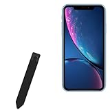 BoxWave Stylus Pouch Compatible with Apple iPhone XR - Stylus PortaPouch, Pen Stylii Holder Carrier Portable Self-Adhesive - Jet Black