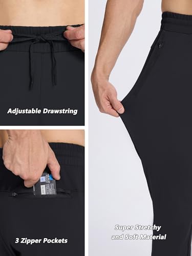 SEVEGO Men's 31"/33"/35"/37" Inseam Tall Sweatpants Zipper Pockets Joggers Athletic Workout Pants4