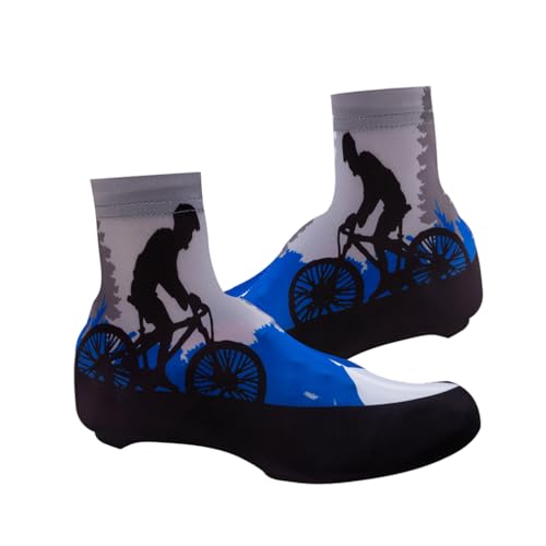 Cubiertas para zapatillas de ciclismo impermeables al viento, para bicicleta de carretera, XL amarillas miniatura 1