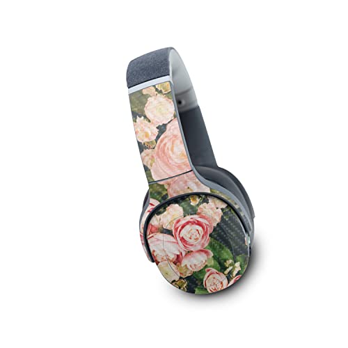 Image of MightySkins Carbon Fiber Skin Compatible with Skullcandy Crusher Evo Wireless - Faded Roses | Protective, Durable Textured Carbon Fiber Finish | Easy to Apply | Made in The USA