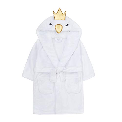 Childrens/Girls Novelty Swan Dressing Gown with Tail and Crown