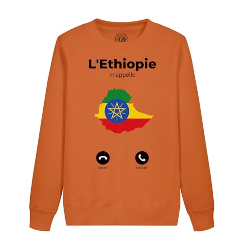 Sweatshirt Ethiopie enfant avec drapeau voyage et patrimoine culturel