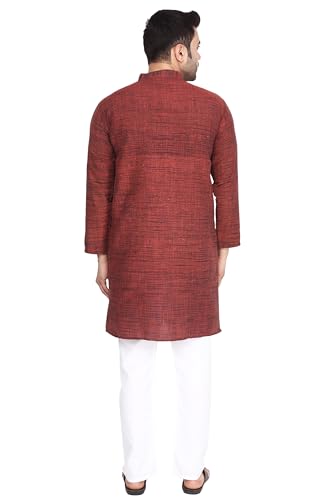 Image of Men's Khadie Cotton Relaxed Straight Kurta