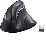 UGREEN Souris ergonomique, connexion sans fil avec Bluetooth 5.0 et 2.4Ghz 3 Dispositifs, 4 DPI Niveaux jusqu'à 4K, Cliquez silencieux, Compatible avec Windows, Mac, Linux, Android et Chrome