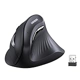 UGREEN Mouse Ergonômico Vertical Sem Fio, Bluetooth e 2,4 GHz, Mouse de 5 Botões com Receptor USB, 4 Níveis de Dpi até 4000, Clique Silencioso, Compatível com Windows, Linux, Mac, Android e Chrome