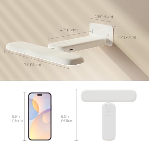 FULEN Wireless Picture Lighting, Battery Wall Light, Indoor Art Lights for Painting, Photo Portrait, Dart Lighting, LED Wall Lamp with 3 Colour Temperatures, Remote Control with Timer, White, Pack of