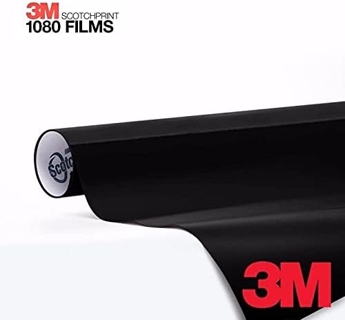 3M 1080 Gloss Black Air-Release Vinyl Wrap Roll (1/2ft x 5ft)
