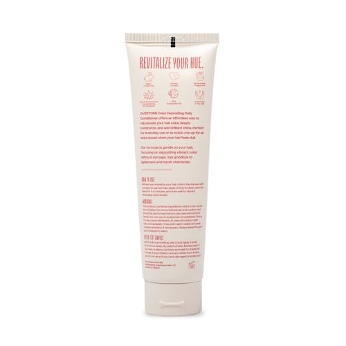 Image of Overtone Daily Color Depositing Conditioner for Hair, Golden Rose:Temporary Pigment with Shea, Coconut & Avocado Oils, Hydrating, Vegan & Cruelty-Free, All Hair Types, 4.5oz.