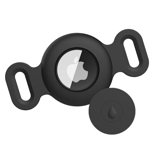 Vancle Wasserdicht Silikon Airtag Hülle, Hunde- und Katzenhalsbänder Kompatibel mit Apple AirTag GPS Finder Anti-Verlust Gerät 1 Stück Kratzfeste Schutzhülle für Air Tag Tracker