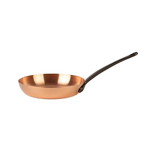 Cuisine Romefort | Padella in rame puro con pareti spesse | Padella in rame massiccio senza rivestimento (M | 24 cm)