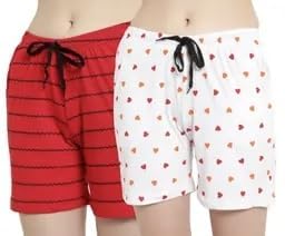 Printed Shorts for Women Multicolor,Pack of 2(Prints and Colors May Vary)-image-7