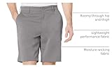 Amazon Essentials Short de Golf Extensible pour Homme, Coupe Classique, Gris, Taille 34