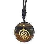 Joyería de amuleto unisex: el cristal natural puede ayudarte a equilibrar tu curación de reiki y purificar la energía negativa que produce a diario, es una gran opción para que lo lleves como una joya de amuleto ya que tiene el poder natural. Diferentes piedras preciosas curativas mejoran el poder positivo del colgante de orgón.